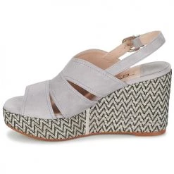 Chaussures Femme Sandales et Nu-pieds Spiral PAULA Gris -Sandales Soldes Boutique 4926675 500 D