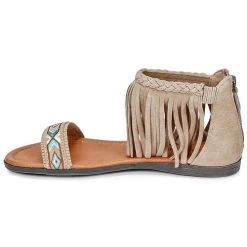 Chaussures Femme Sandales et Nu-pieds Minnetonka MOROCCO Taupe -Sandales Soldes Boutique 4939174 500 D