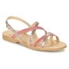 Chaussures Fille Sandales et Nu-pieds Citrouille et Compagnie GENTOU Rose / Argenté