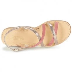 Chaussures Fille Sandales et Nu-pieds Citrouille et Compagnie GENTOU Rose / Argenté -Sandales Soldes Boutique 4973569 500 F
