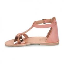 Chaussures Fille Sandales et Nu-pieds Citrouille et Compagnie GUBUDU Rose / Doré -Sandales Soldes Boutique 4973636 500 D