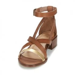 Chaussures Femme Sandales et Nu-pieds Casual Attitude COUTIL Camel / Or -Sandales Soldes Boutique 4973937 500 C