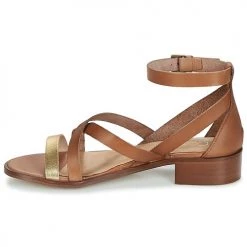 Chaussures Femme Sandales et Nu-pieds Casual Attitude COUTIL Camel / Or -Sandales Soldes Boutique 4973937 500 D
