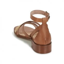Chaussures Femme Sandales et Nu-pieds Casual Attitude COUTIL Camel / Or -Sandales Soldes Boutique 4973937 500 E
