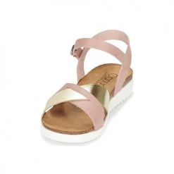 Chaussures Femme Sandales et Nu-pieds Casual Attitude GIFA Rose / Or -Sandales Soldes Boutique 4973952 500 C