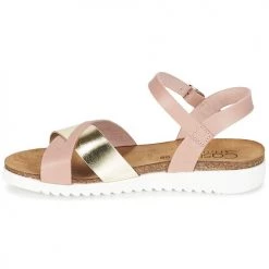 Chaussures Femme Sandales et Nu-pieds Casual Attitude GIFA Rose / Or -Sandales Soldes Boutique 4973952 500 D