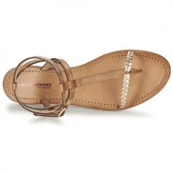 Chaussures Femme Sandales et Nu-pieds Les Tropéziennes par M Belarbi HILATRES Marron / Doré -Sandales Soldes Boutique 5011264 500 F