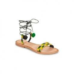Chaussures Femme Sandales et Nu-pieds Lola Espeleta EDWINA Vert / Jaune / Noir