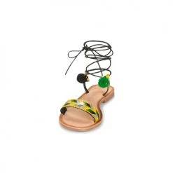 Chaussures Femme Sandales et Nu-pieds Lola Espeleta EDWINA Vert / Jaune / Noir -Sandales Soldes Boutique 6156048 500 C