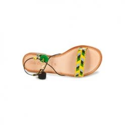 Chaussures Femme Sandales et Nu-pieds Lola Espeleta EDWINA Vert / Jaune / Noir -Sandales Soldes Boutique 6156048 500 F