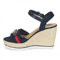 Chaussures Femme Sandales et Nu-pieds Tom Tailor CRYSTYA Marine -Sandales Soldes Boutique 6626226 500 D