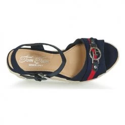 Chaussures Femme Sandales et Nu-pieds Tom Tailor CRYSTYA Marine -Sandales Soldes Boutique 6626226 500 F