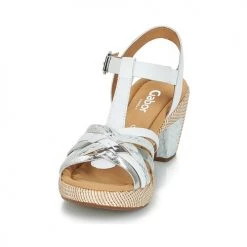Chaussures Femme Sandales et Nu-pieds Gabor MASTIAR Blanc / Argent -Sandales Soldes Boutique 6644705 500 C