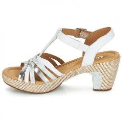 Chaussures Femme Sandales et Nu-pieds Gabor MASTIAR Blanc / Argent -Sandales Soldes Boutique 6644705 500 D
