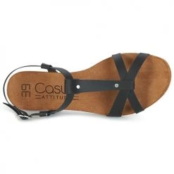 Chaussures Femme Sandales et Nu-pieds Casual Attitude JALIYAXE Noir -Sandales Soldes Boutique 6795706 500 F