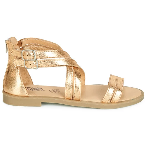 Chaussures Fille Sandales et Nu-pieds Citrouille et Compagnie IMOURAT Doré 2 Chaussures Fille Sandales et Nu-pieds Citrouille et Compagnie IMOURAT Doré – Image 2