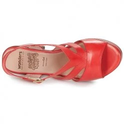 Chaussures Femme Sandales et Nu-pieds Wonders JOPERJO Rouge -Sandales Soldes Boutique 6816787 500 F