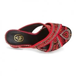 Chaussures Femme Sandales et Nu-pieds Ash LOLA Noir/ rouge -Sandales Soldes Boutique 6907782 500 F