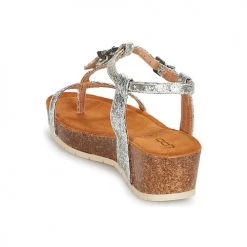 Chaussures Femme Sandales et Nu-pieds Les Petites Bombes KISS Argenté -Sandales Soldes Boutique 6948747 500 E