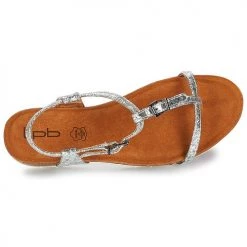 Chaussures Femme Sandales et Nu-pieds Les Petites Bombes KISS Argenté -Sandales Soldes Boutique 6948747 500 F