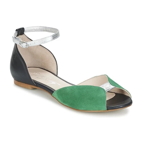 Chaussures Femme Sandales et Nu-pieds Betty London INALI Noir / Argent / Vert 1 Chaussures Femme Sandales et Nu-pieds Betty London INALI Noir / Argent / Vert