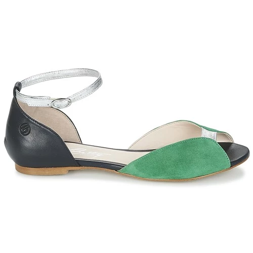 Chaussures Femme Sandales et Nu-pieds Betty London INALI Noir / Argent / Vert 2 Chaussures Femme Sandales et Nu-pieds Betty London INALI Noir / Argent / Vert – Image 2