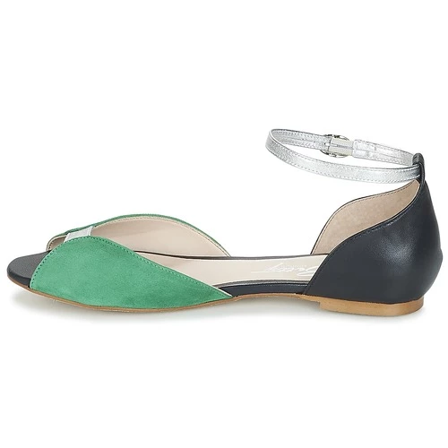 Chaussures Femme Sandales et Nu-pieds Betty London INALI Noir / Argent / Vert 4 Chaussures Femme Sandales et Nu-pieds Betty London INALI Noir / Argent / Vert – Image 4