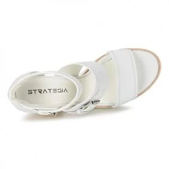 Chaussures Femme Sandales et Nu-pieds Strategia BARREA Blanc -Sandales Soldes Boutique 700043 500 F
