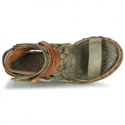 Chaussures Femme Sandales et Nu-pieds Airstep / A.S.98 LAGOS Kaki -Sandales Soldes Boutique 7085119 500 F