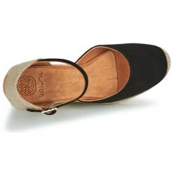 Chaussures Femme Sandales et Nu-pieds Unisa CACERES Noir -Sandales Soldes Boutique 806952 500 F