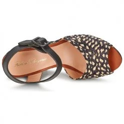 Chaussures Femme Sandales et Nu-pieds Robert Clergerie DISON Noir -Sandales Soldes Boutique 822073 500 F