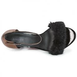 Chaussures Femme Sandales et Nu-pieds André WANDA Noir -Sandales Soldes Boutique 8397349 500 F