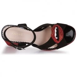 Chaussures Femme Sandales et Nu-pieds André BLOODY MARY Noir -Sandales Soldes Boutique 8399263 500 F