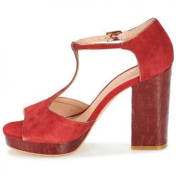 Chaussures Femme Sandales et Nu-pieds André TORRIDE Rouge -Sandales Soldes Boutique 8399295 500 D