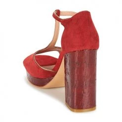Chaussures Femme Sandales et Nu-pieds André TORRIDE Rouge -Sandales Soldes Boutique 8399295 500 E