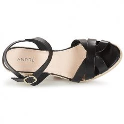 Chaussures Femme Sandales et Nu-pieds André QUIBERON Noir -Sandales Soldes Boutique 8401019 500 F