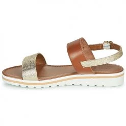Chaussures Femme Sandales et Nu-pieds André ZANDORA Doré -Sandales Soldes Boutique 8401160 500 D