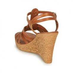 Chaussures Femme Sandales et Nu-pieds André FABULEUSE Camel -Sandales Soldes Boutique 8401183 500 E