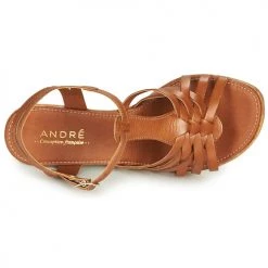 Chaussures Femme Sandales et Nu-pieds André FABULEUSE Camel -Sandales Soldes Boutique 8401183 500 F