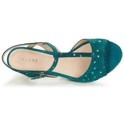 Chaussures Femme Sandales et Nu-pieds André BETY Turquoise -Sandales Soldes Boutique 8401219 500 F