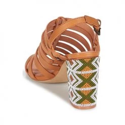 Chaussures Femme Sandales et Nu-pieds André DJEMBE Cognac -Sandales Soldes Boutique 8401242 500 E