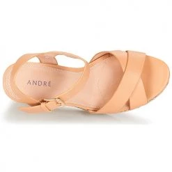 Chaussures Femme Sandales et Nu-pieds André ANTARES Nude -Sandales Soldes Boutique 8401260 500 F
