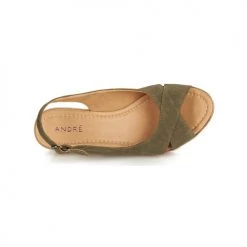 Chaussures Femme Sandales et Nu-pieds André DESTINY Kaki -Sandales Soldes Boutique 8401279 500 F