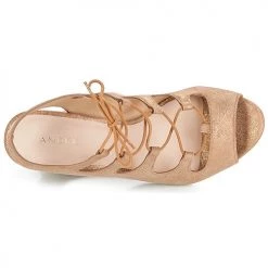Chaussures Femme Sandales et Nu-pieds André LAETITIA Bronze -Sandales Soldes Boutique 8401286 500 F