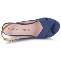 Chaussures Femme Sandales et Nu-pieds Moony Mood EKOLM Marine -Sandales Soldes Boutique 893814 500 F