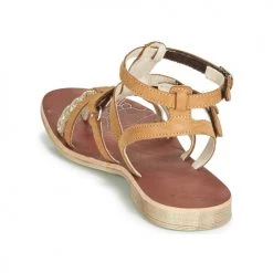 Chaussures Fille Sandales et Nu-pieds GBB NOVARA Cognac / Doré -Sandales Soldes Boutique 9019847 500 E