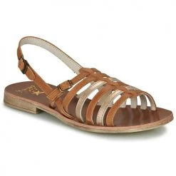 Chaussures Fille Sandales et Nu-pieds Catimini NOBO Cognac / Doré